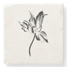 Tulips line flower illustration.
