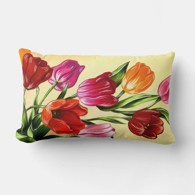 Tulips Lumbar Cushion (Front)