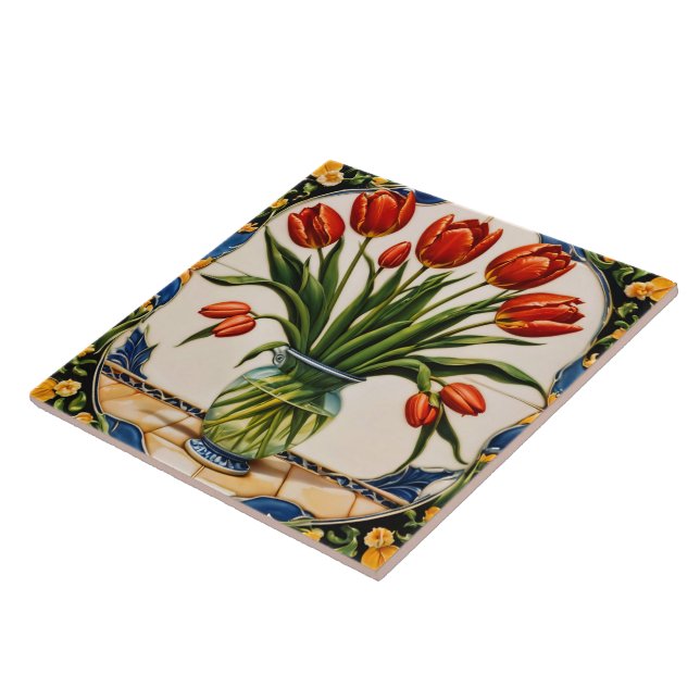 Tulips Modern Beautiful Collection Ceramic Tile (Side)
