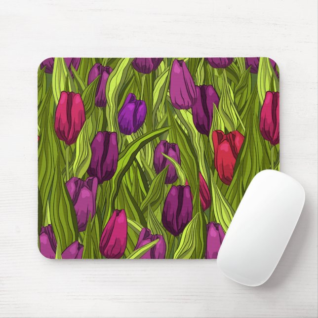 Tulips Mouse Pad (With Mouse)