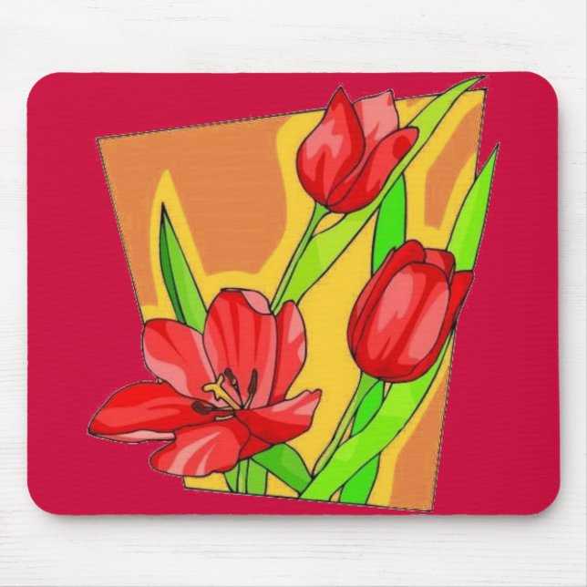 Tulips Mouse Pad (Front)