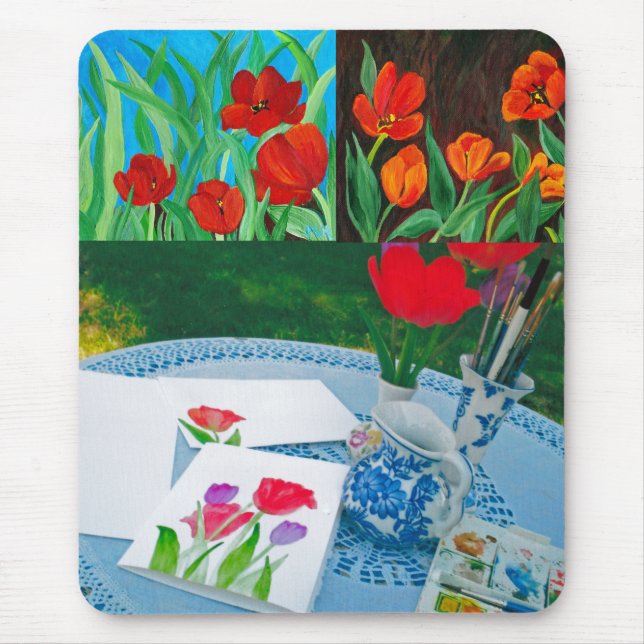 tulips mouse pad (Front)