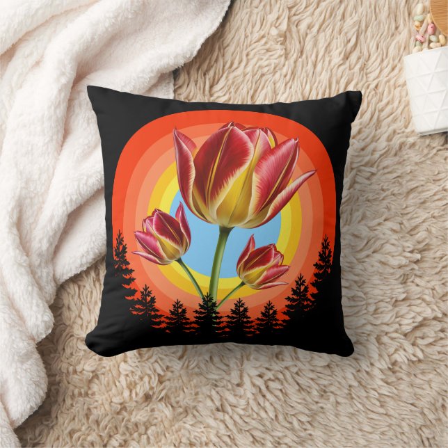 tulips nature botanical plant  cushion (Blanket)