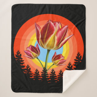 tulips nature botanical plant  sherpa blanket