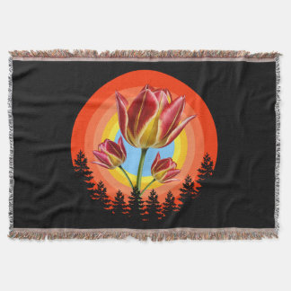 tulips nature botanical plant  throw blanket