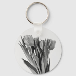 Tulips on White - Keychain
