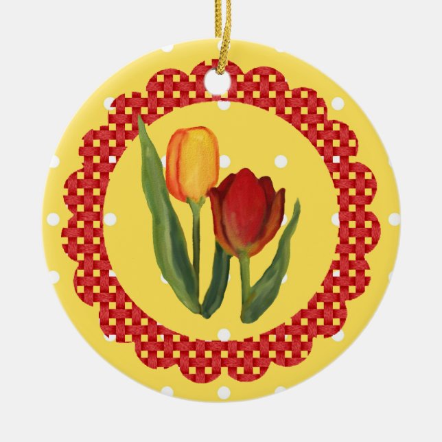 Tulips Ornament (Front)