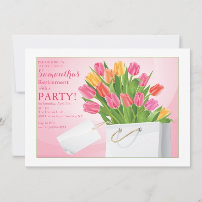 Tulips Party Invitation (Front)