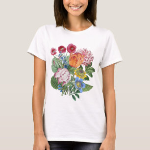 Tulips Peony Flowers Bouquet T-Shirt