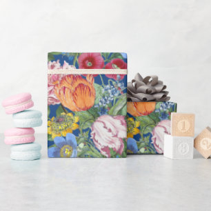 Tulips Peony Spring Flower Garden Wrapping Paper