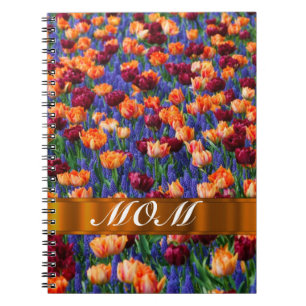 Tulips personalised mum notebook