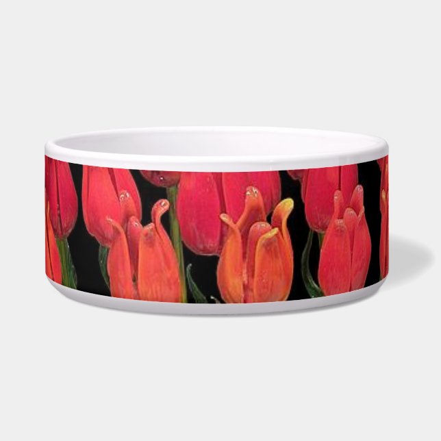 Tulips Pet Bowl (Front)