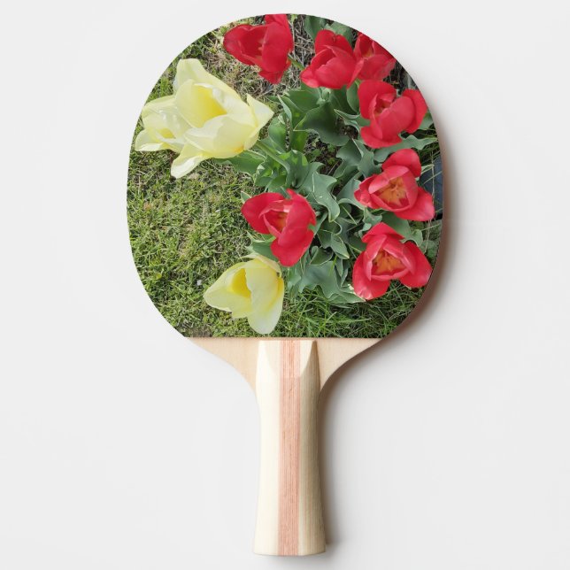 Tulips Ping Pong Paddle (Front)
