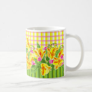 Tulips & Plaid Spring Coffee Cup