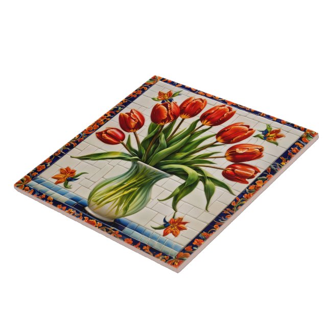 Tulips Popular Beautiful Collection Ceramic Tile (Side)