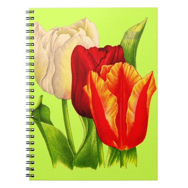 tulips print notebook (Front)