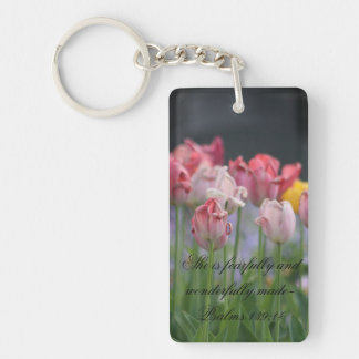 Tulips Psalms 139: 14 Key Ring