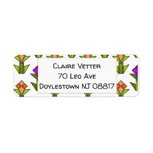Tulips Return Address Label