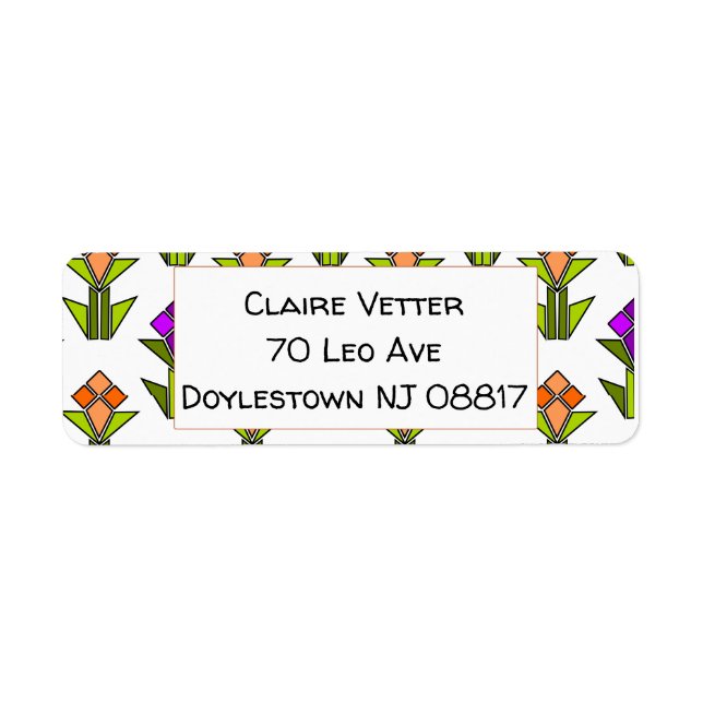 Tulips Return Address Label (Front)