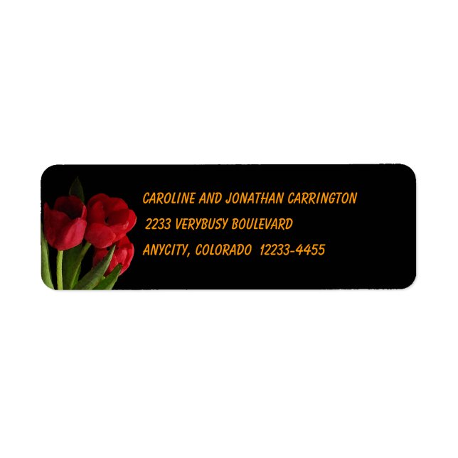 Tulips Return Address Label (Front)