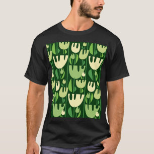 Tulips Scandinavian Style Pattern T-Shirt