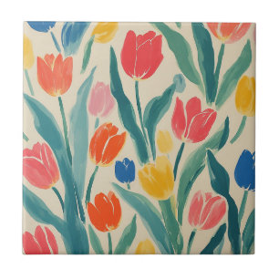 Tulips Spring Radiance Ceramic Tile