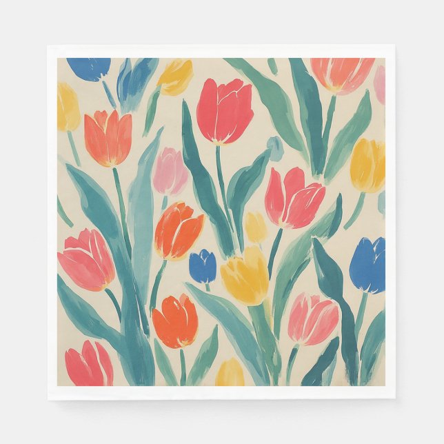 Tulips Spring Radiance Napkin (Front)