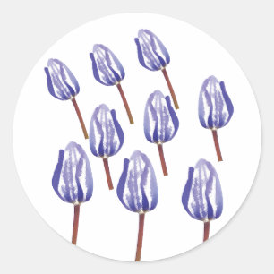 Tulips Sticker – Elegant Floral Line Art