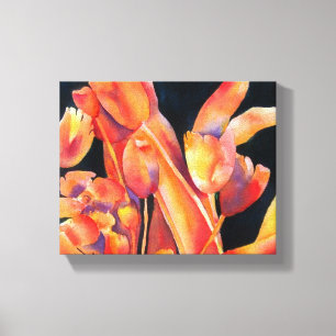 Tulips Sunset Hues Canvas Print
