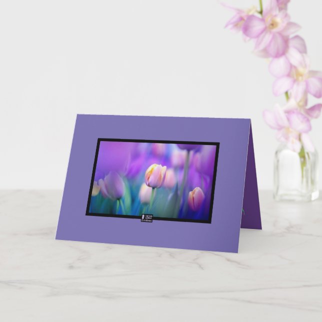 Tulips Sympathy Card (Orchid)