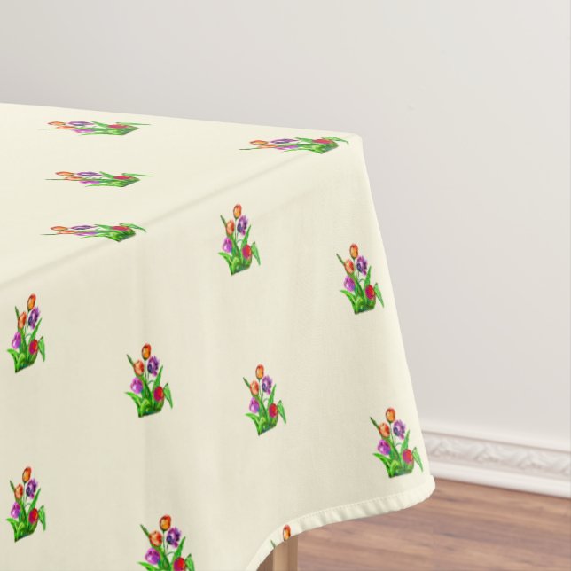 Tulips Tablecloth - Choose Colour (In Situ)