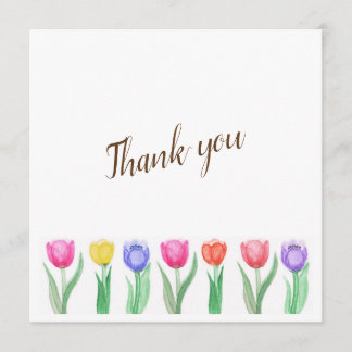 Tulips Thank you card