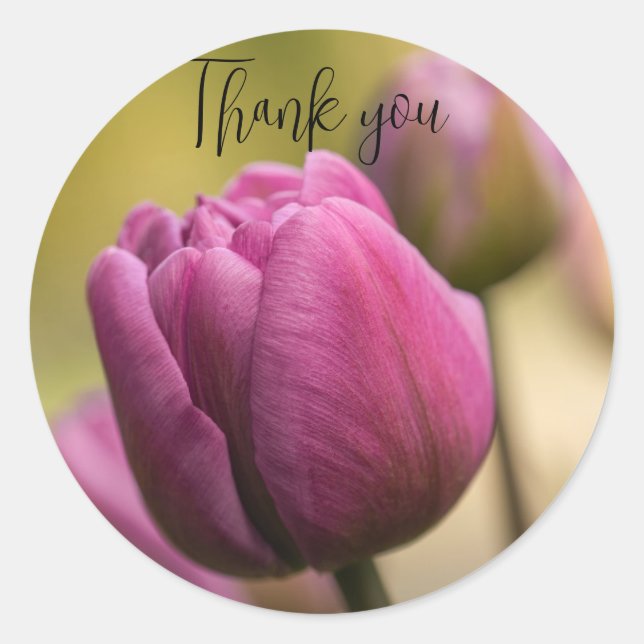 tulips thank you sticker (Front)