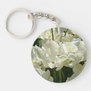 Tulips the white key ring