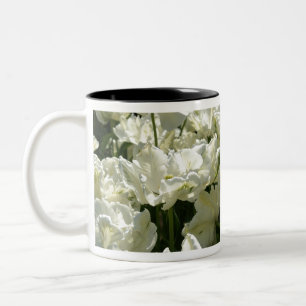 Tulips the white Two-Tone coffee mug