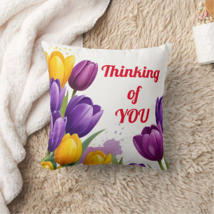 Tulips Thinking of You, Mother's Day Cushion