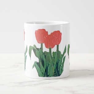 Tulips Three-Red Large Coffee Mug