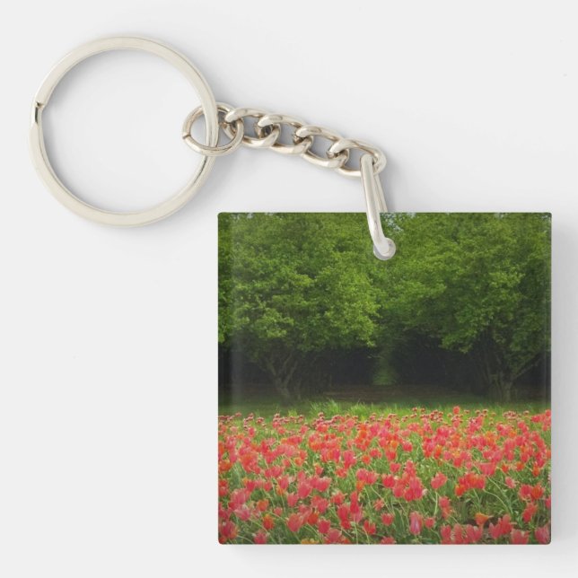 Tulips & Trees Key Ring (Front)