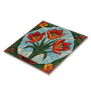 Tulips Trendy Beautiful Collection Ceramic Tile