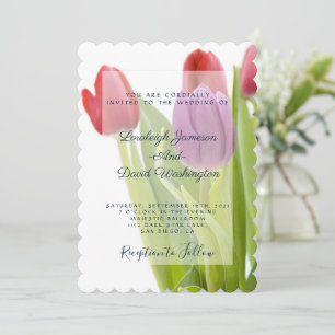 Tulips wedding invitation