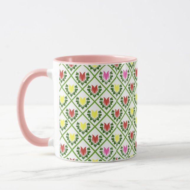 Tulips White Mug (Left)