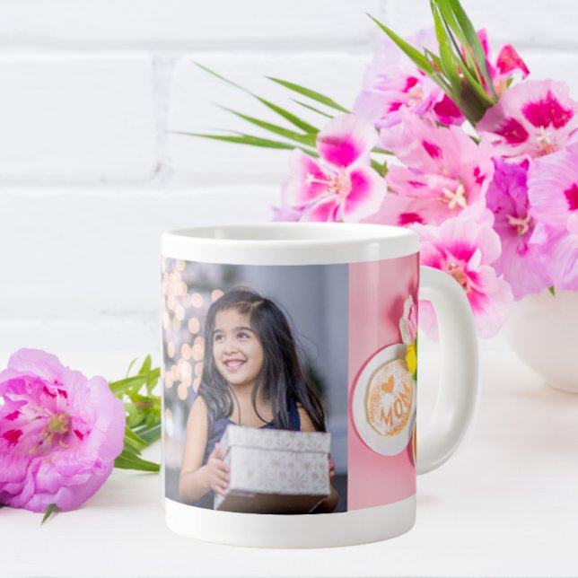  Tulips with Photo personalisation Love You Mum  Large Coffee Mug (Creator Uploaded)