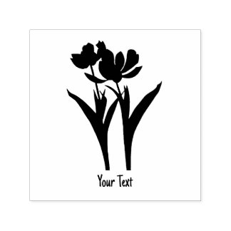 Tulips With Text Self-inking Stamp