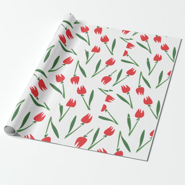 Tulips Wrapping Paper (Unrolled)