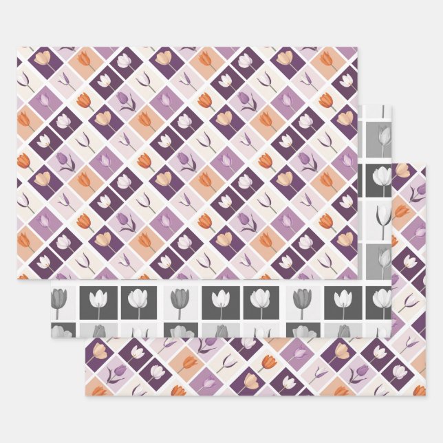 Tulips Wrapping Paper Sheet (Set)