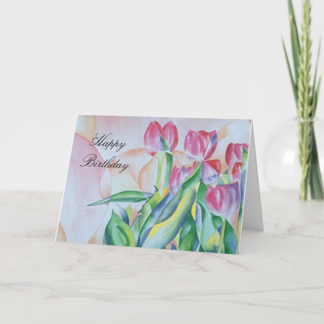 Tulipsmall, HappyBirthday Card (Front)