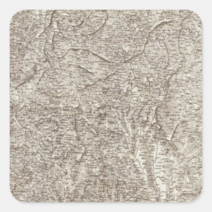 Tulle, Pompadour Square Sticker