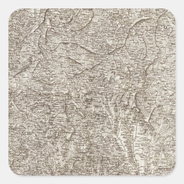 Tulle, Pompadour Square Sticker (Front)