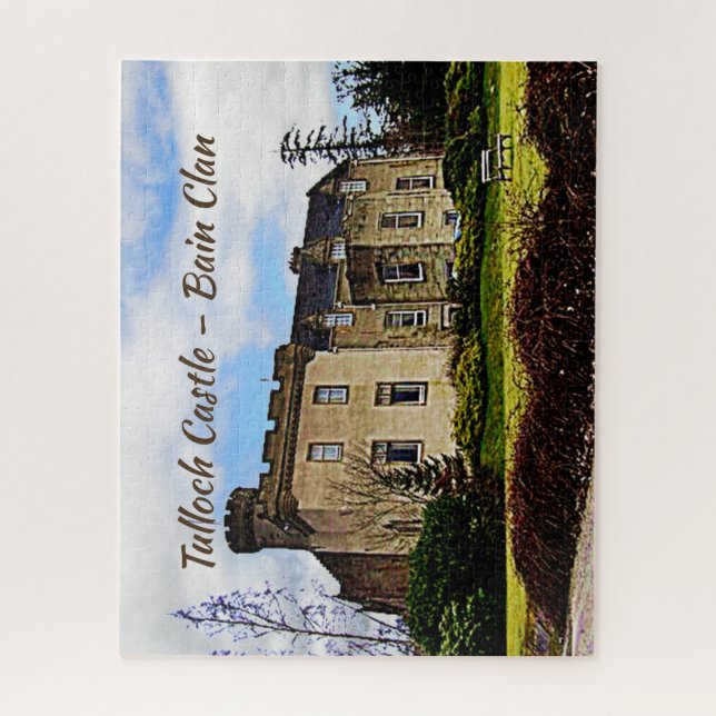 Tulloch Castle – Bain Scottish Clan Jigsaw Puzzle (Vertical)