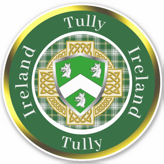 Tully Irish Shield/Celtic Cross Personalised (Front)